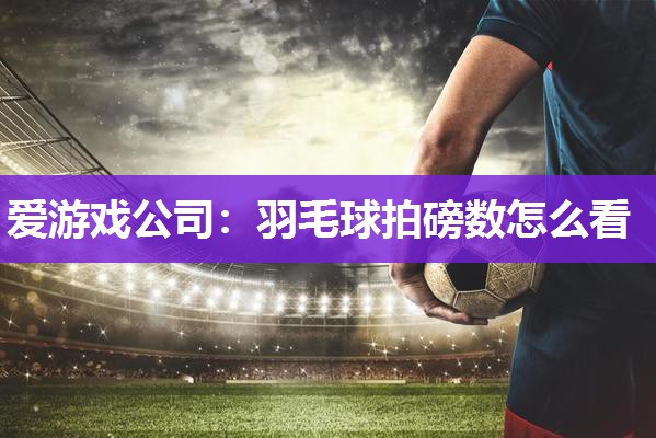 羽毛球拍磅数怎么看