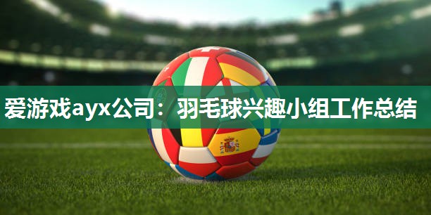 羽毛球兴趣小组工作总结